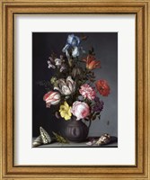 Framed Balthasar van der Ast, Flowers in a Vase with Shells and Insects