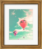 Framed Colorful Hot Air Balloons