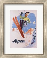 Framed Vintage Aspen Ski Lift