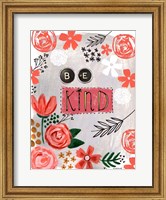 Framed Be Kind Floral