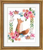 Framed Floral Fox