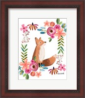 Framed Floral Fox