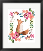 Framed Floral Fox