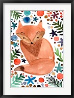 Framed Watercolor Fox