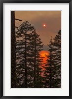 Framed Smokey Sunset - Crater Lake