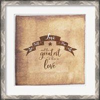 Framed Faith Hope Love Banner