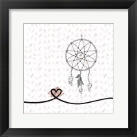 Framed Dream Catcher Hearts and Pattern