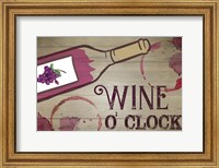 Framed Wine O' Clock