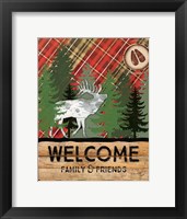 Framed Cabin Welcome Plaid II