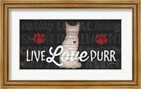 Framed Live Love Purr