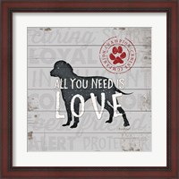 Framed All You Need is Love - Dog