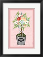 Floral Topiary - Pink Framed Print