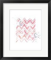 Framed Pink Geometric Zig Zag