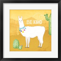 Be Kind Llama Framed Print