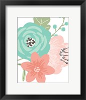 Pastel Floral Bouquet III Framed Print