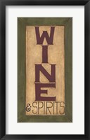 Framed Wine and Spirits