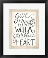 Framed Grateful Heart
