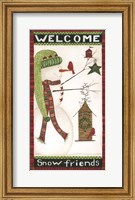 Framed Welcome Snow Friends