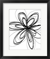 Framed 'Black Ink Flower I' border=