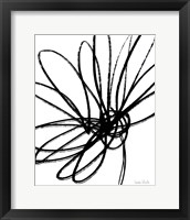 Framed 'Black Ink Flower II' border=