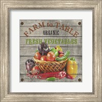 Framed Farm to Table - Fresh Vegetables
