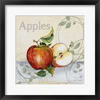 Framed 'Tutti Fruiti Apples' border=