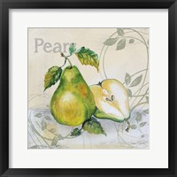 Framed 'Tutti Fruiti Pear' border=