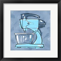 Framed 'Blue On Blue Mixer' border=