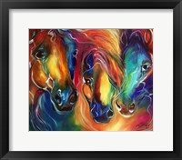 Framed Color My World With Horses