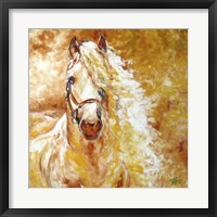 Framed Golden Grace Andalusian Equine