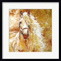 Framed Golden Grace Andalusian Equine