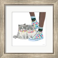 Framed 'Cutie Kitties VII' border=