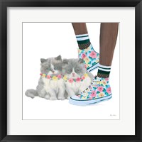 Framed 'Cutie Kitties VII' border=