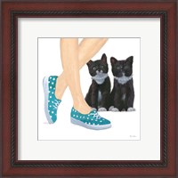 Framed 'Cutie Kitties III' border=