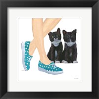 Framed 'Cutie Kitties III' border=