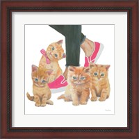 Framed 'Cutie Kitties I' border=