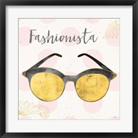 Framed Fashion Blooms IV Black