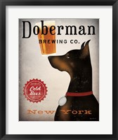 Framed Doberman Brewing Company NY