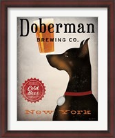 Framed Doberman Brewing Company NY