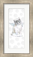 Framed Christmas Kitties I Snowflakes