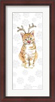 Framed Christmas Kitties III Snowflakes