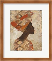 Framed 'African Beauty I' border=