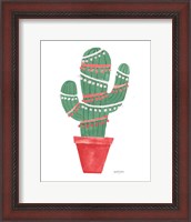 Framed Very Cactus Christmas II Dark Green