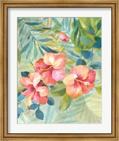 Framed Hibiscus Garden III
