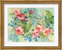 Framed Hibiscus Garden