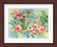 Framed Hibiscus Garden