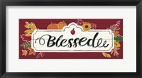 Thankful V Red Framed Print