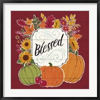 Framed Thankful III Red