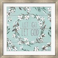 Framed Blessed VII Mint Let Go Let God