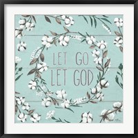 Framed Blessed VII Mint Let Go Let God